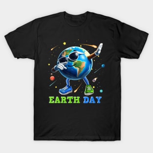 Earth Day 2024 Funny Earth Day Kids Toddler Girls Boys Dab T-Shirt